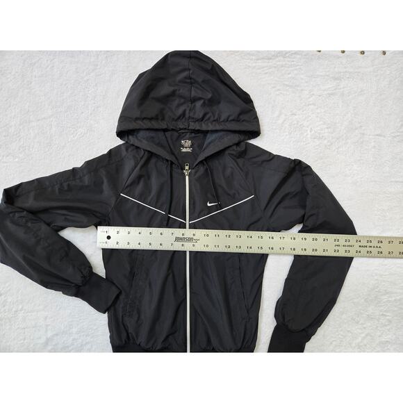 Nike The Athletic Dept Jacket Women Black Zip Size XS Cropped Thin Athletic - Picture 3 of 6